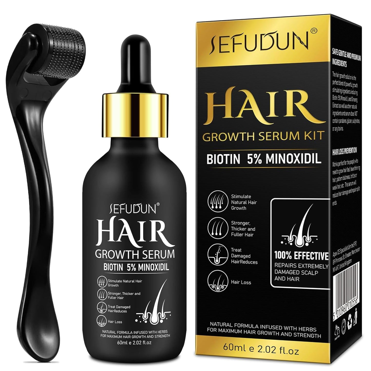 Bartwuchs Kit Mit Titanium Derma Roller, Beard Growth Kit,Bart Wachstum Set Mit Bartroller,Bartwuchs Bartöl Stimuliert Das Wachstum Von Haaren Und Bärten Für Weihnachten Herren Geschenke