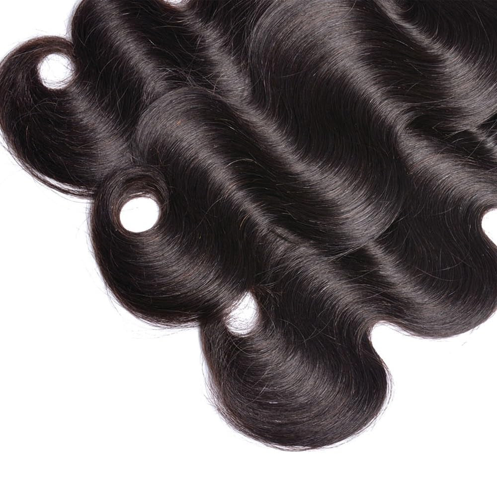12 14 16 Zoll Body Wave Human Hair Bundles Brasilianisches Echthaar Schwarz Human Hair 3 Bundles Totale 300G Brazilian Unprocessed Virgin Hair Extensions Echthaar #1B Natural Color Bundles
