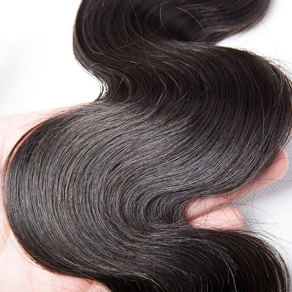 12 14 16 Zoll Body Wave Human Hair Bundles Brasilianisches Echthaar Schwarz Human Hair 3 Bundles Totale 300G Brazilian Unprocessed Virgin Hair Extensions Echthaar #1B Natural Color Bundles