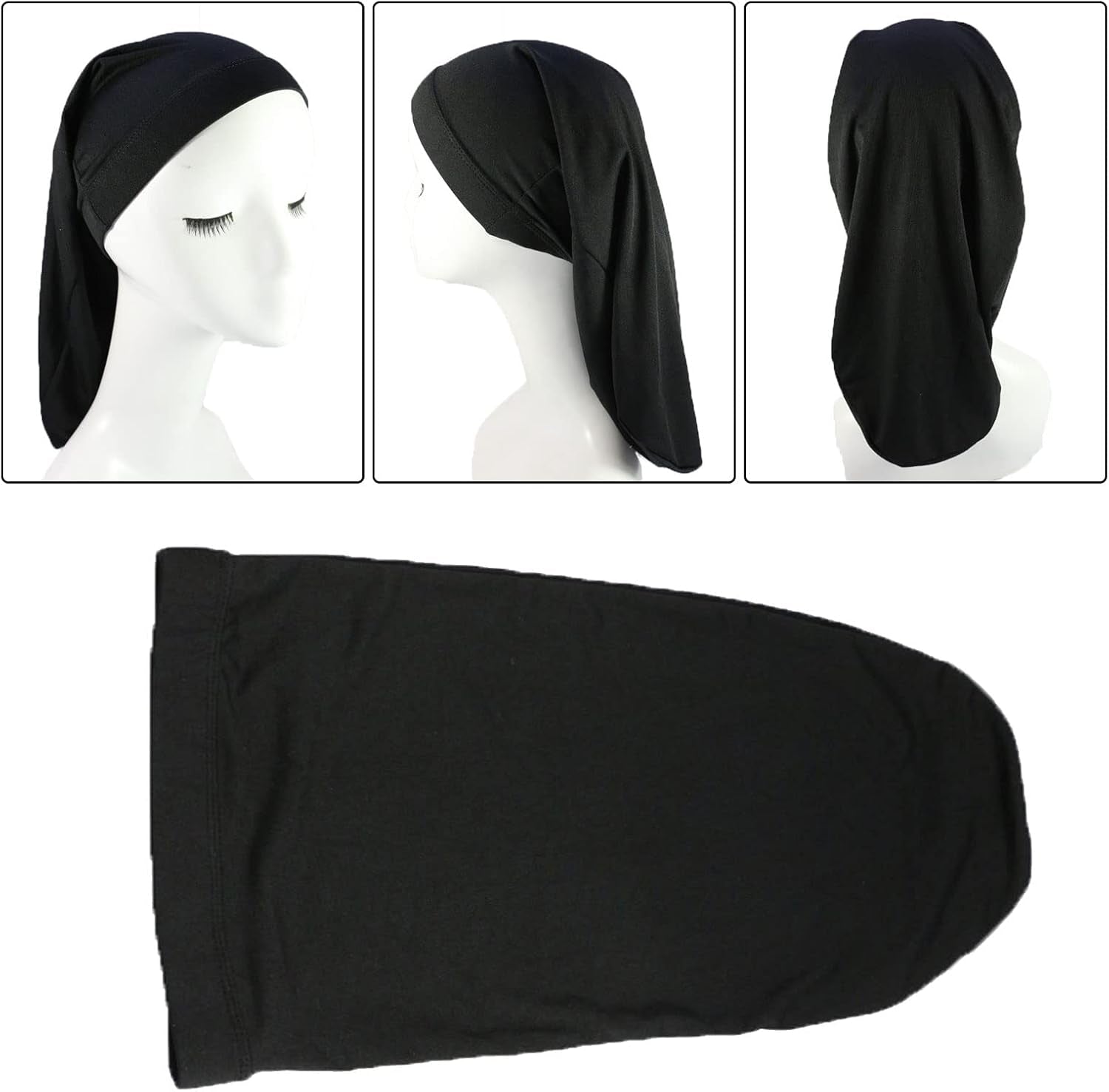 2 Stück Dreadlock-Kappe Langhaar Dreads Kopfwickel Zöpfe Motorhaube Tube Stirnbänder Dreadlocks Haarwickel Schlafhaube Für Männer Frauen