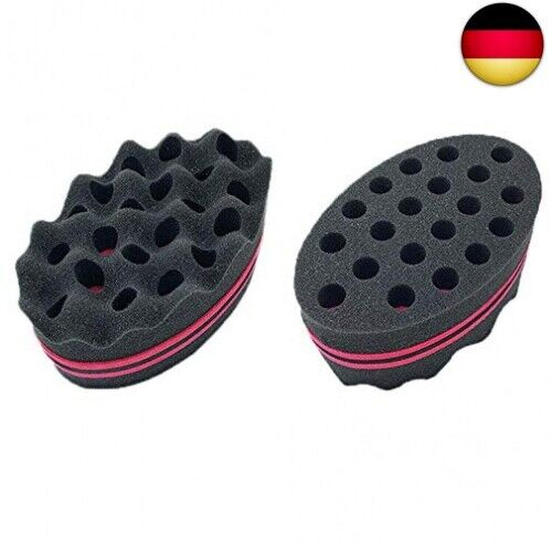 Nsiwem Magic Curl Sponge Twist Sponge Doppelseitiges Haarbürste Schwamm